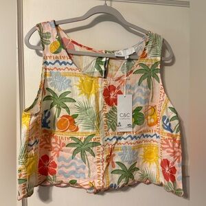 C&C California tropical crop top